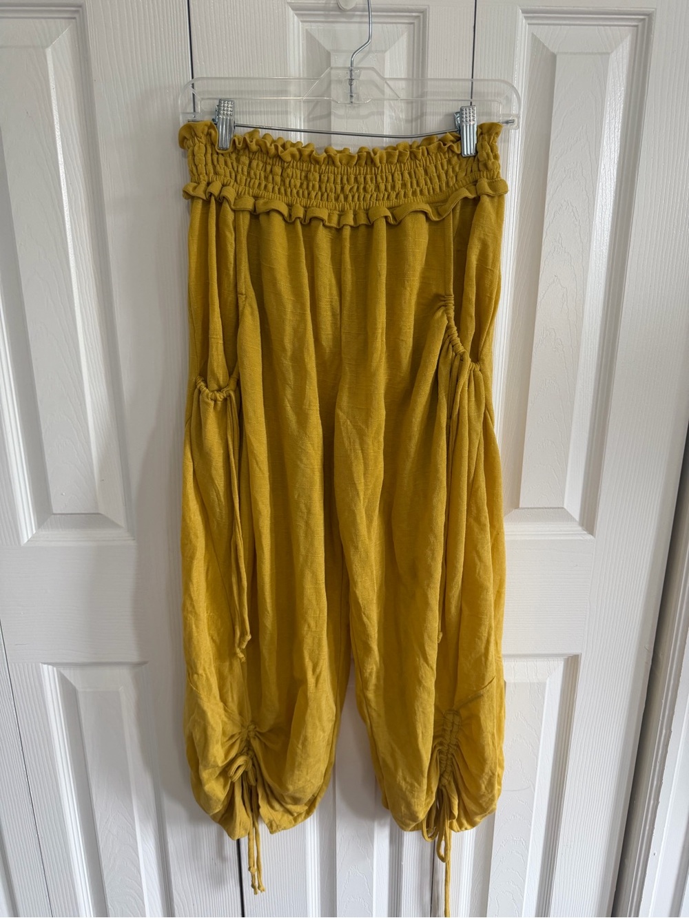 FP Beach Balloon Leg Elastic Waist Pant Yellow Extra Small